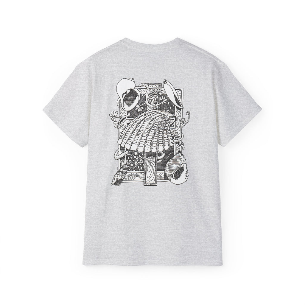Texas Seashell Pen and Ink Graphic Tee — Retro Illustration T-Shirt