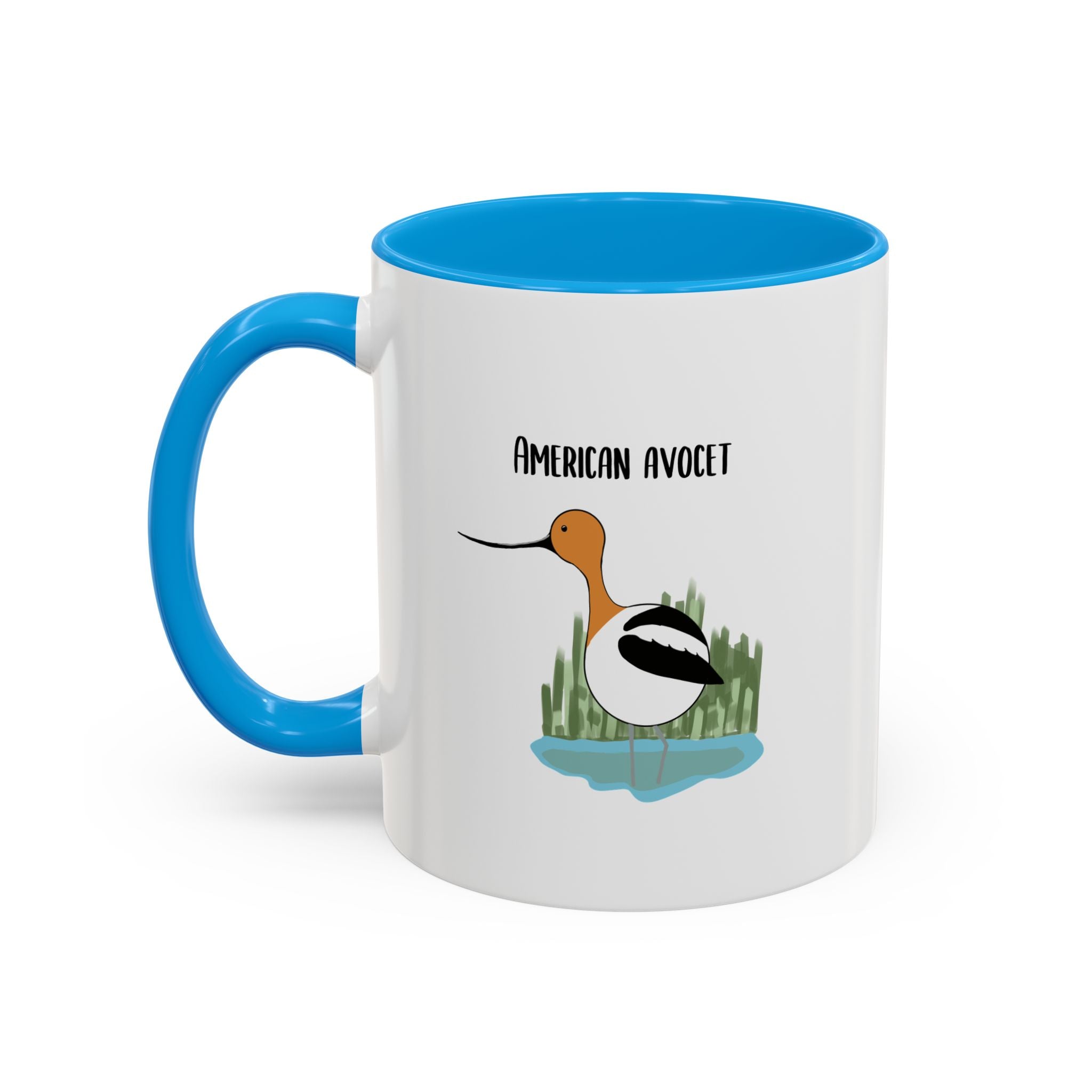 American Avocet Coffee Mug — Colorful Bird Illustration (11oz, 15oz)