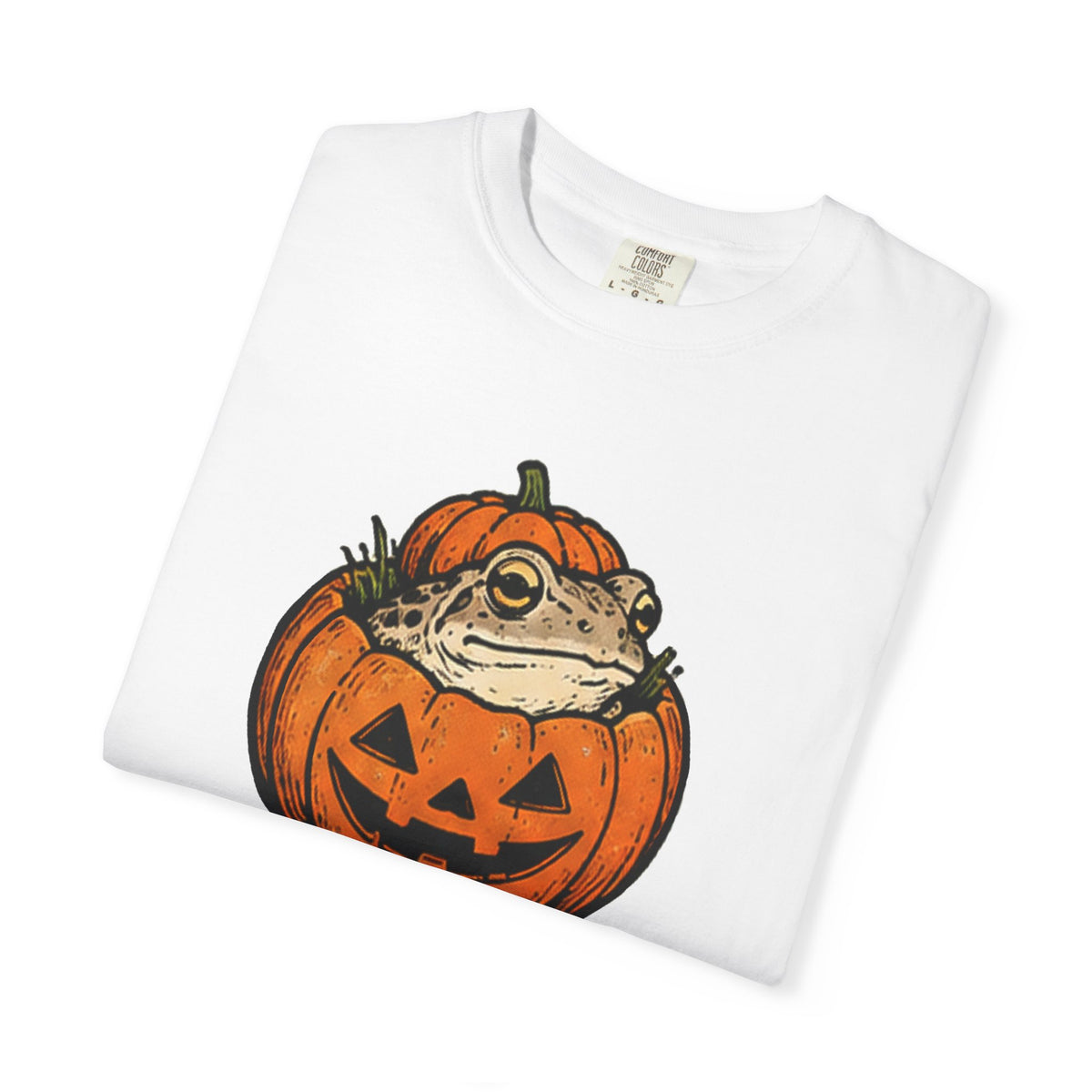 Halloween Frog T-Shirt — "Trick or Treefrog" Pumpkin Graphic