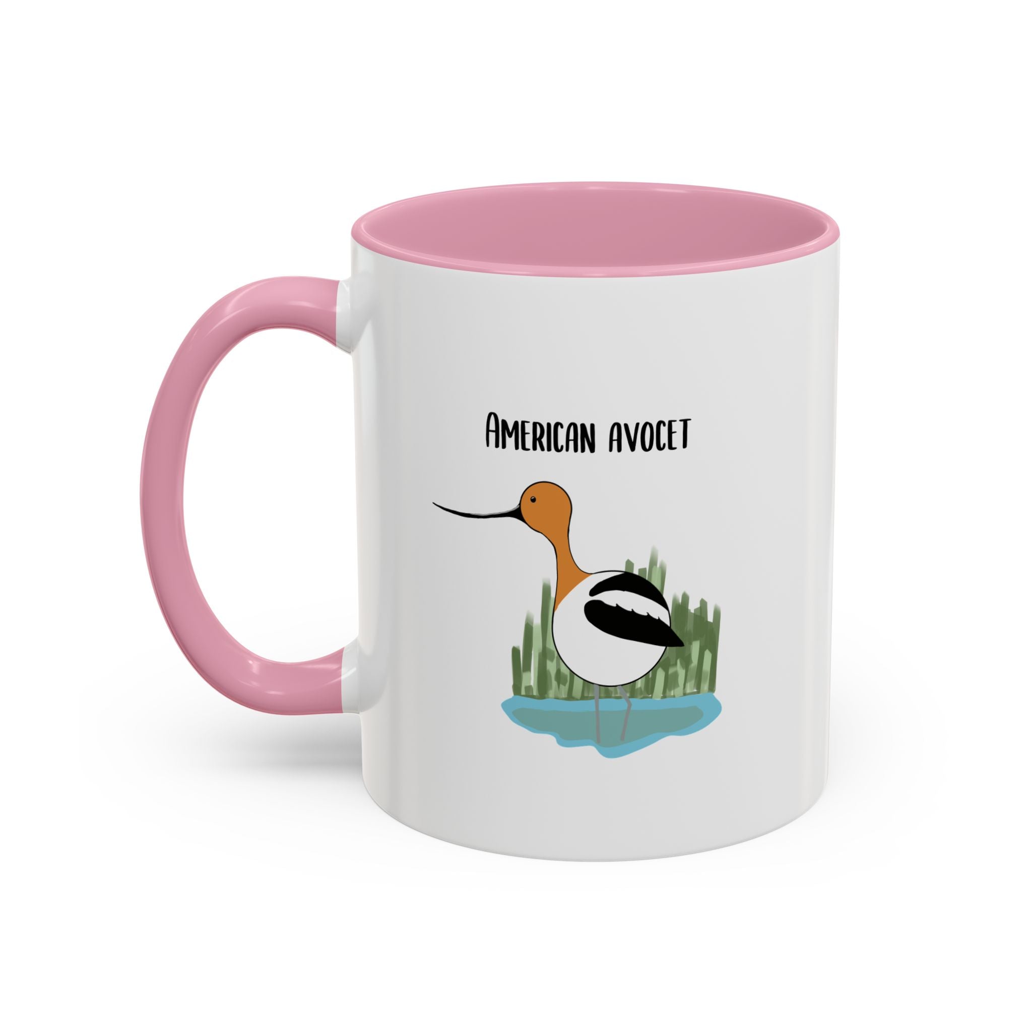 American Avocet Coffee Mug — Colorful Bird Illustration (11oz, 15oz)