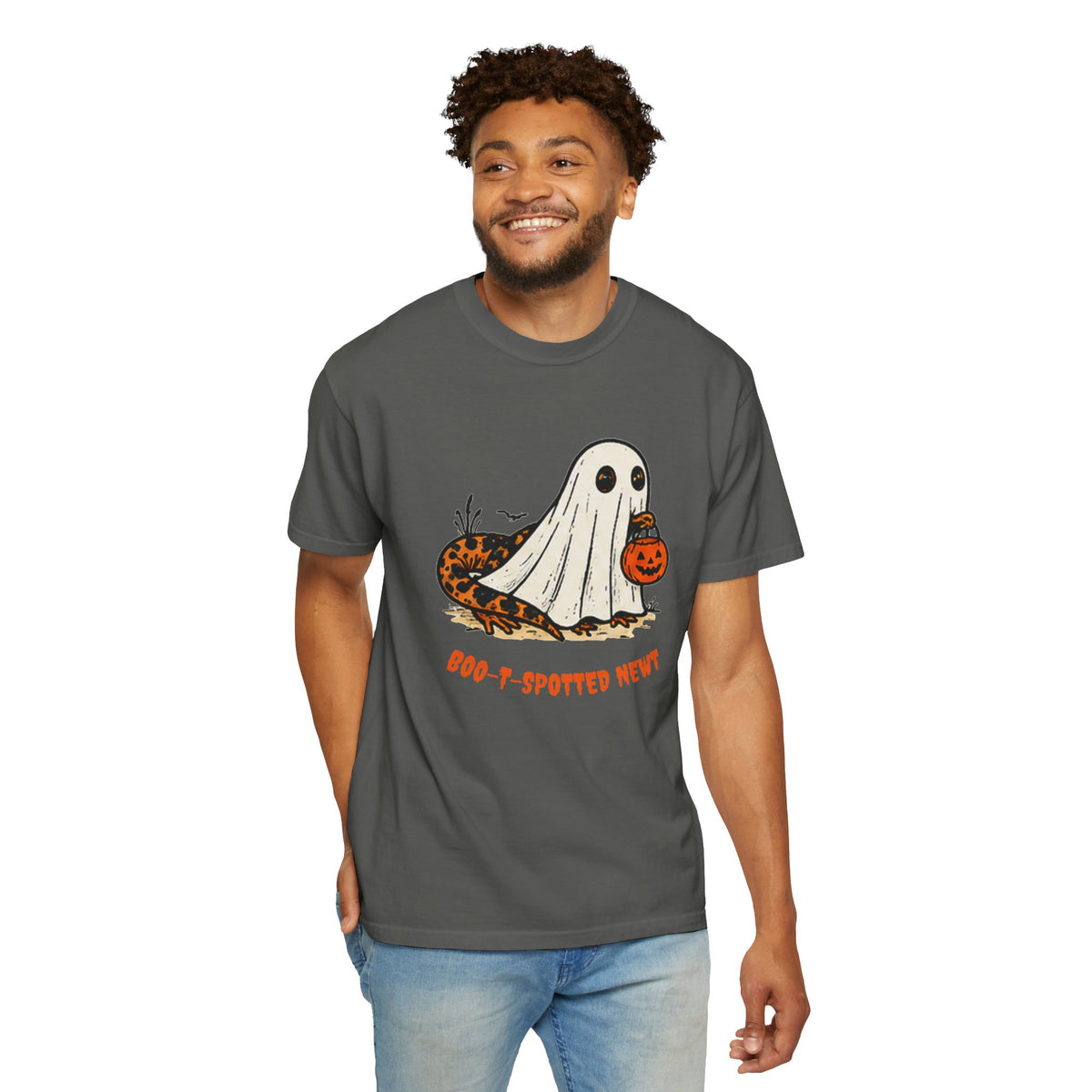 Boo-t-Spotted Newt T-Shirt — Cute Halloween Ghost Newt Tee