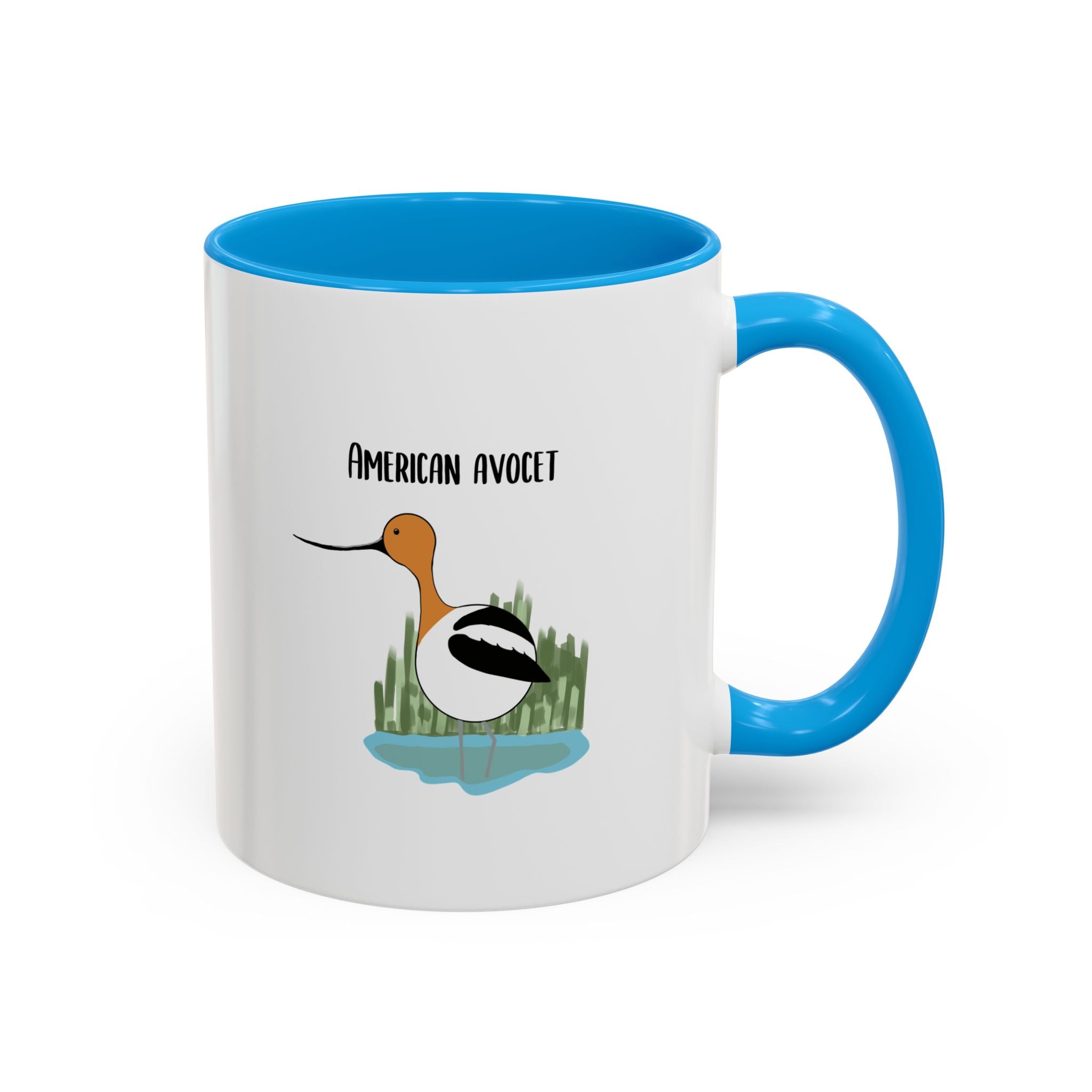 American Avocet Coffee Mug — Colorful Bird Illustration (11oz, 15oz)