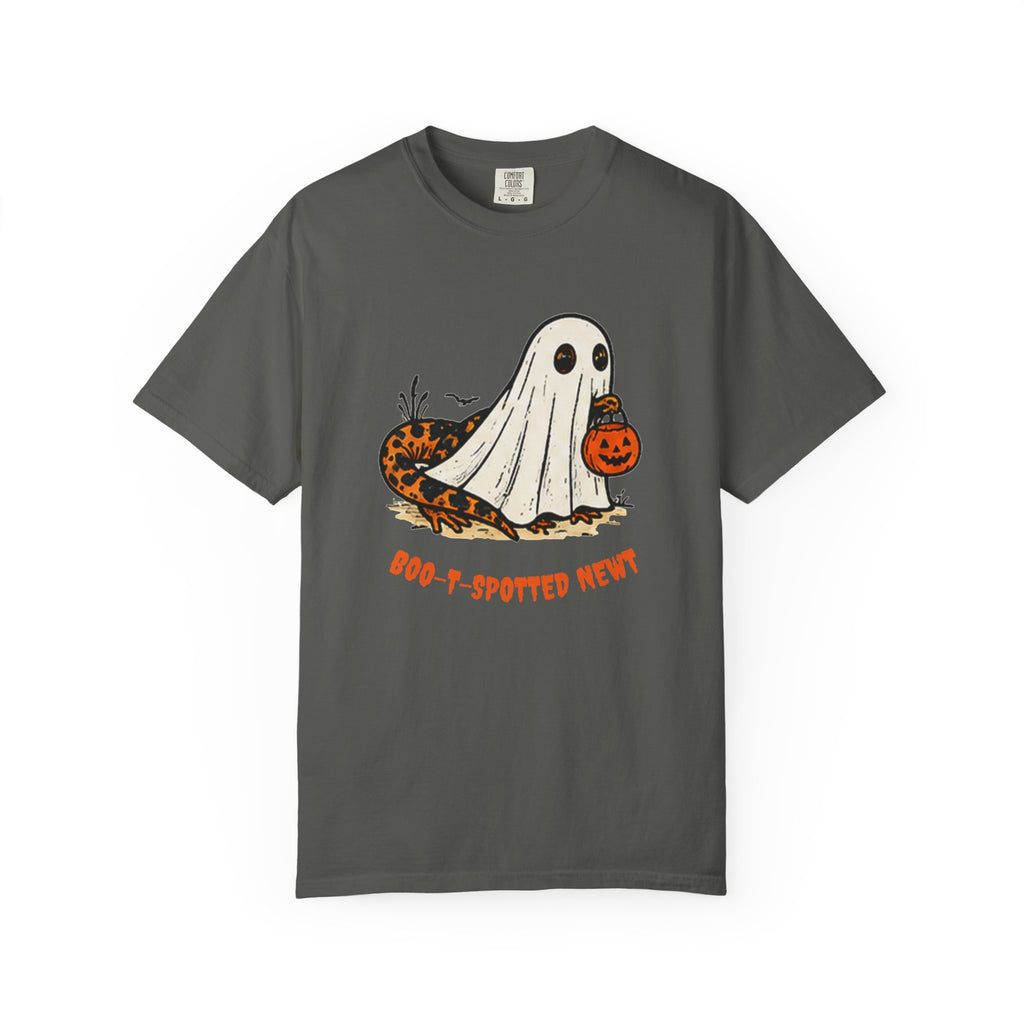 Boo-t-Spotted Newt T-Shirt — Cute Halloween Ghost Newt Tee