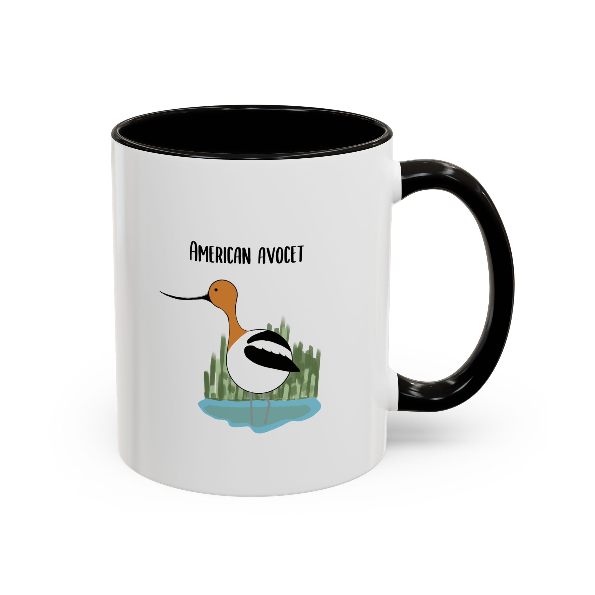 American Avocet Coffee Mug — Colorful Bird Illustration (11oz, 15oz)