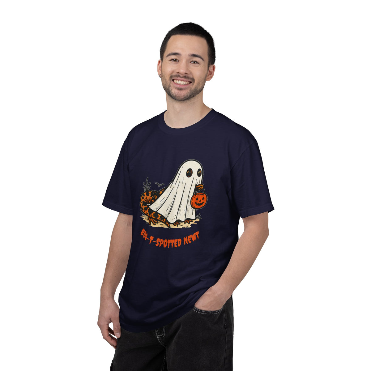 Boo-t-Spotted Newt T-Shirt — Cute Halloween Ghost Newt Tee