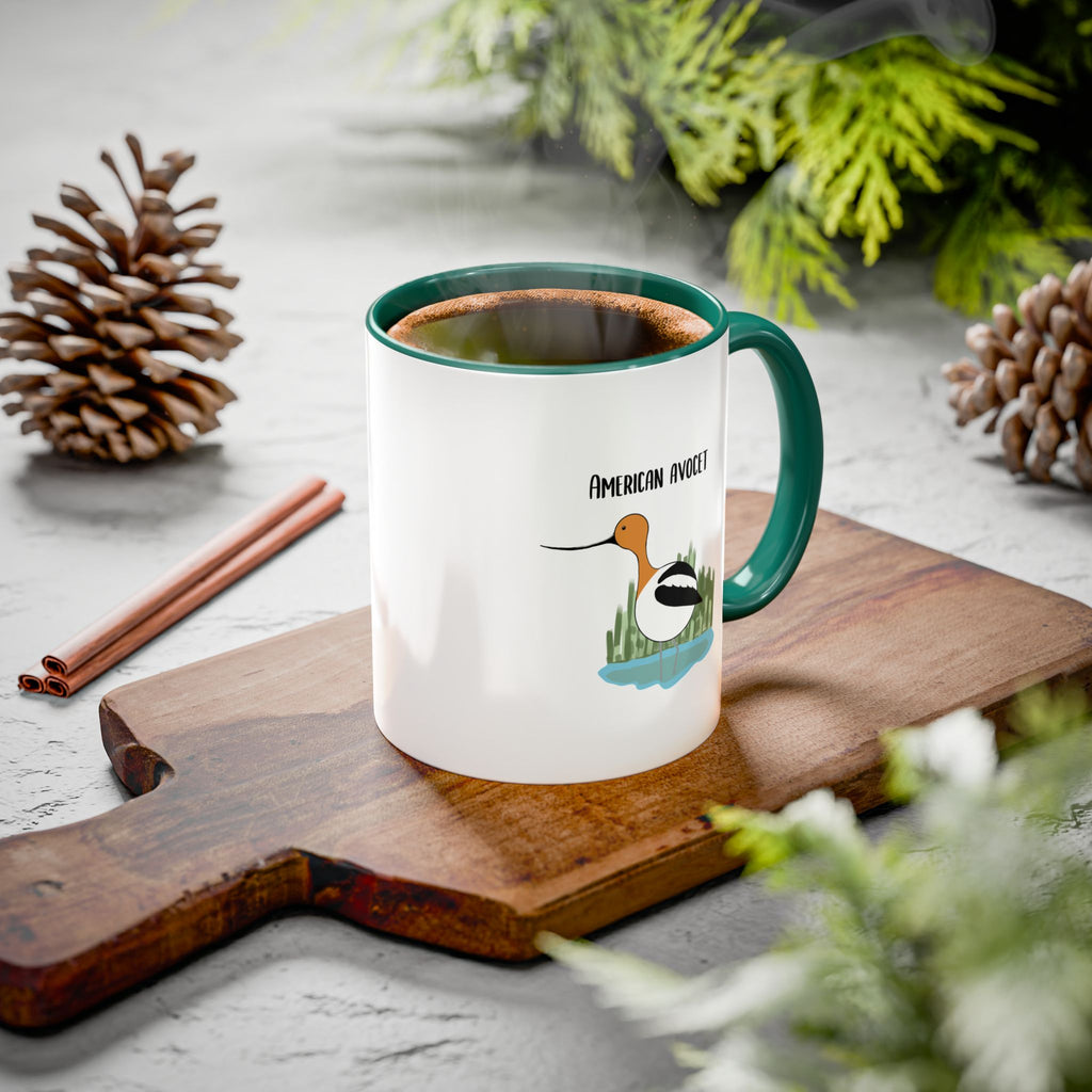 American Avocet Coffee Mug — Colorful Bird Illustration (11oz, 15oz)
