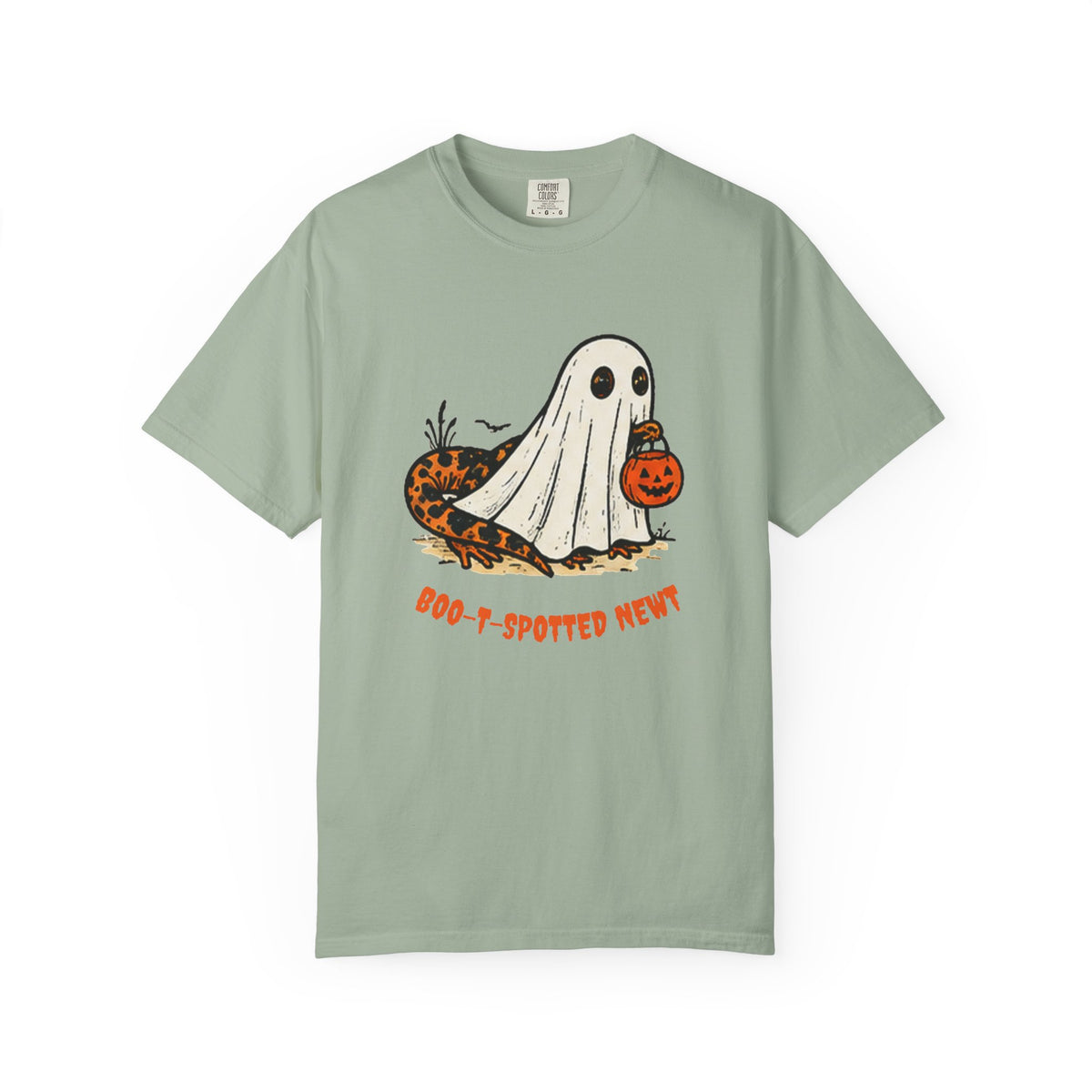 Boo-t-Spotted Newt T-Shirt — Cute Halloween Ghost Newt Tee