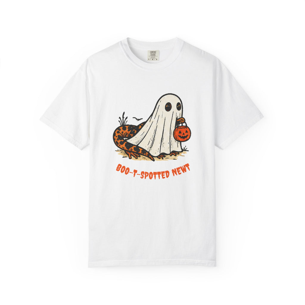 Boo-t-Spotted Newt T-Shirt — Cute Halloween Ghost Newt Tee
