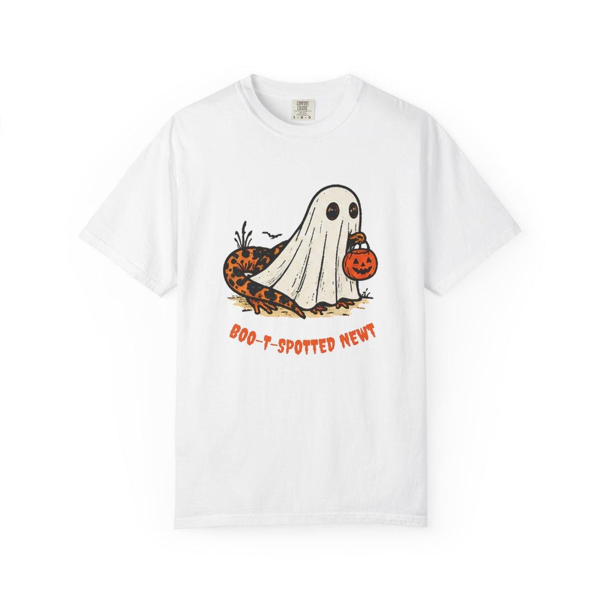 Boo-t-Spotted Newt T-Shirt — Cute Halloween Ghost Newt Tee