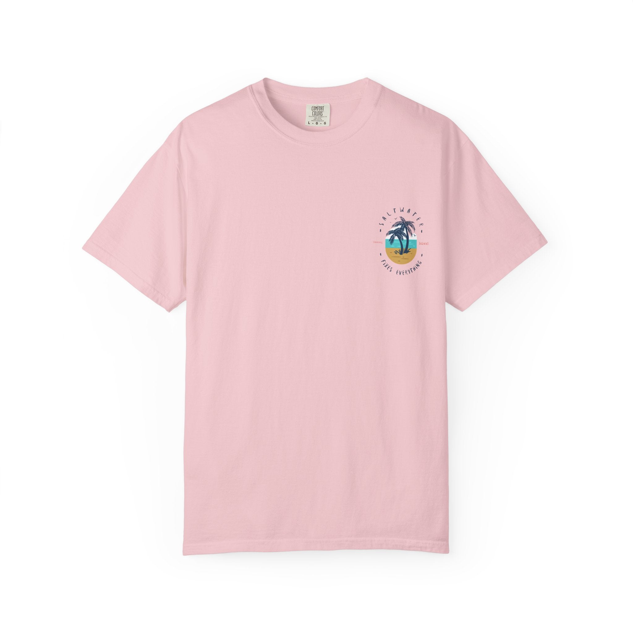 Beach Palm T-Shirt — "Saltwater Fixes Everything" Graphic Tee