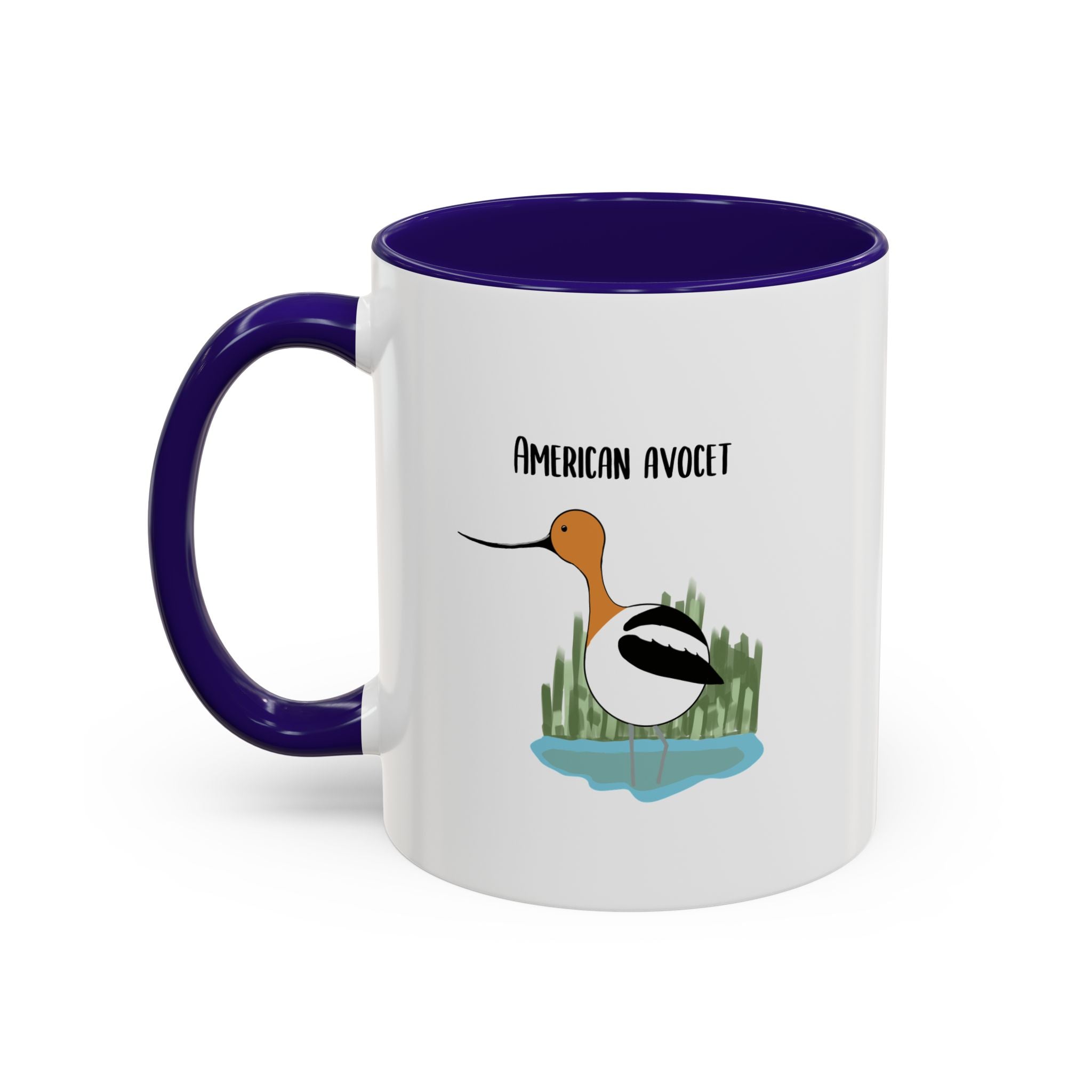 American Avocet Coffee Mug — Colorful Bird Illustration (11oz, 15oz)