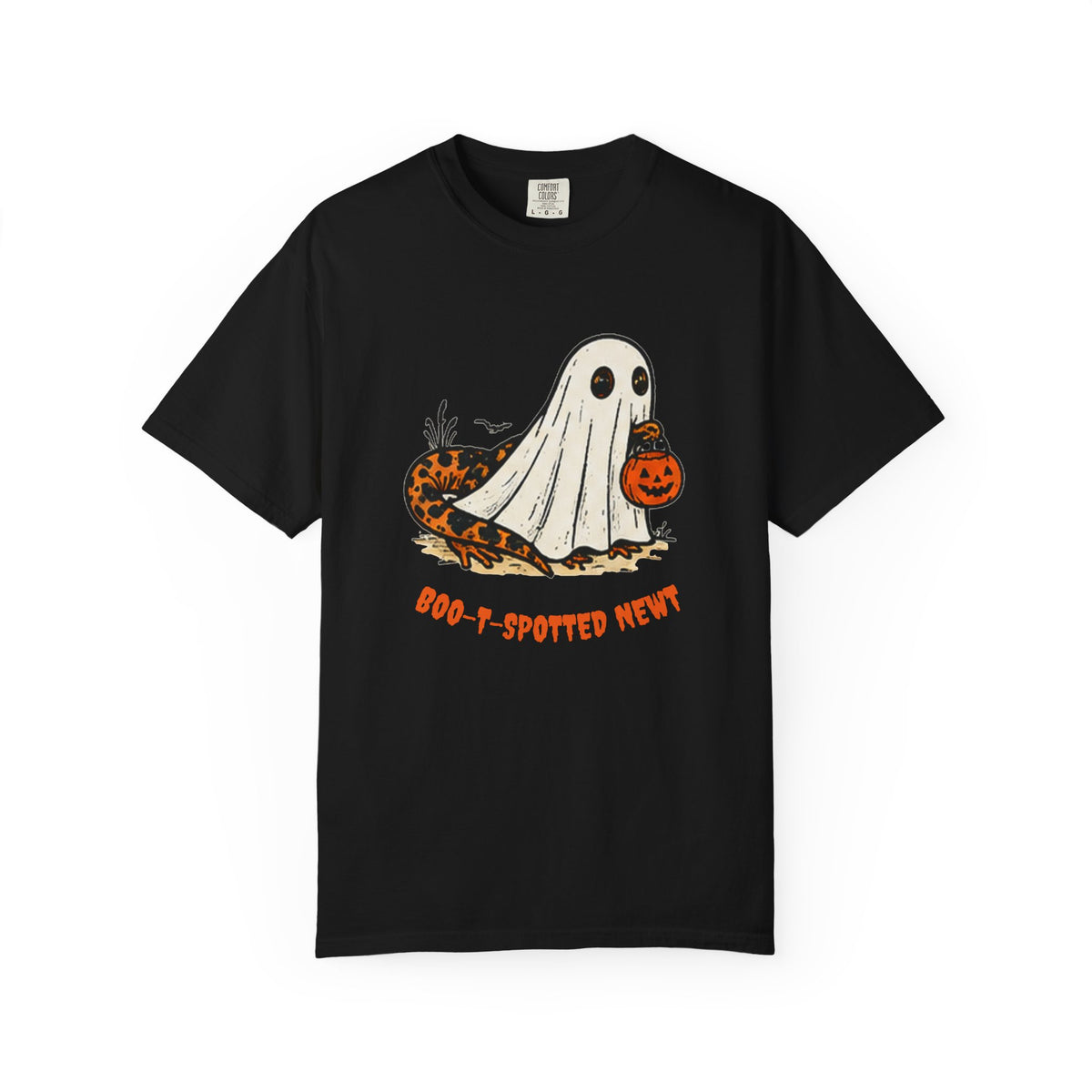 Boo-t-Spotted Newt T-Shirt — Cute Halloween Ghost Newt Tee
