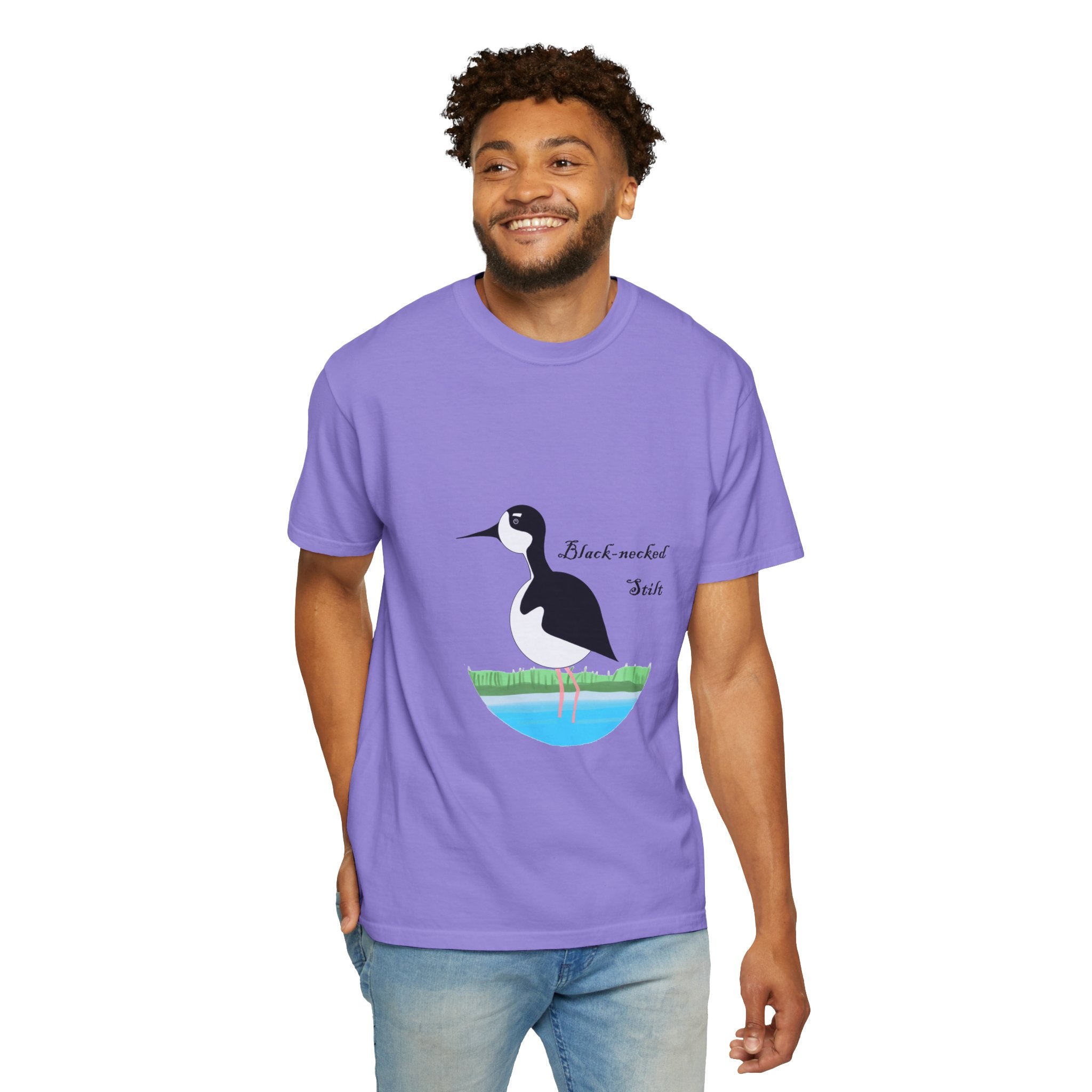 Black-necked Stilt T-Shirt – Birdwatching Nature Tee