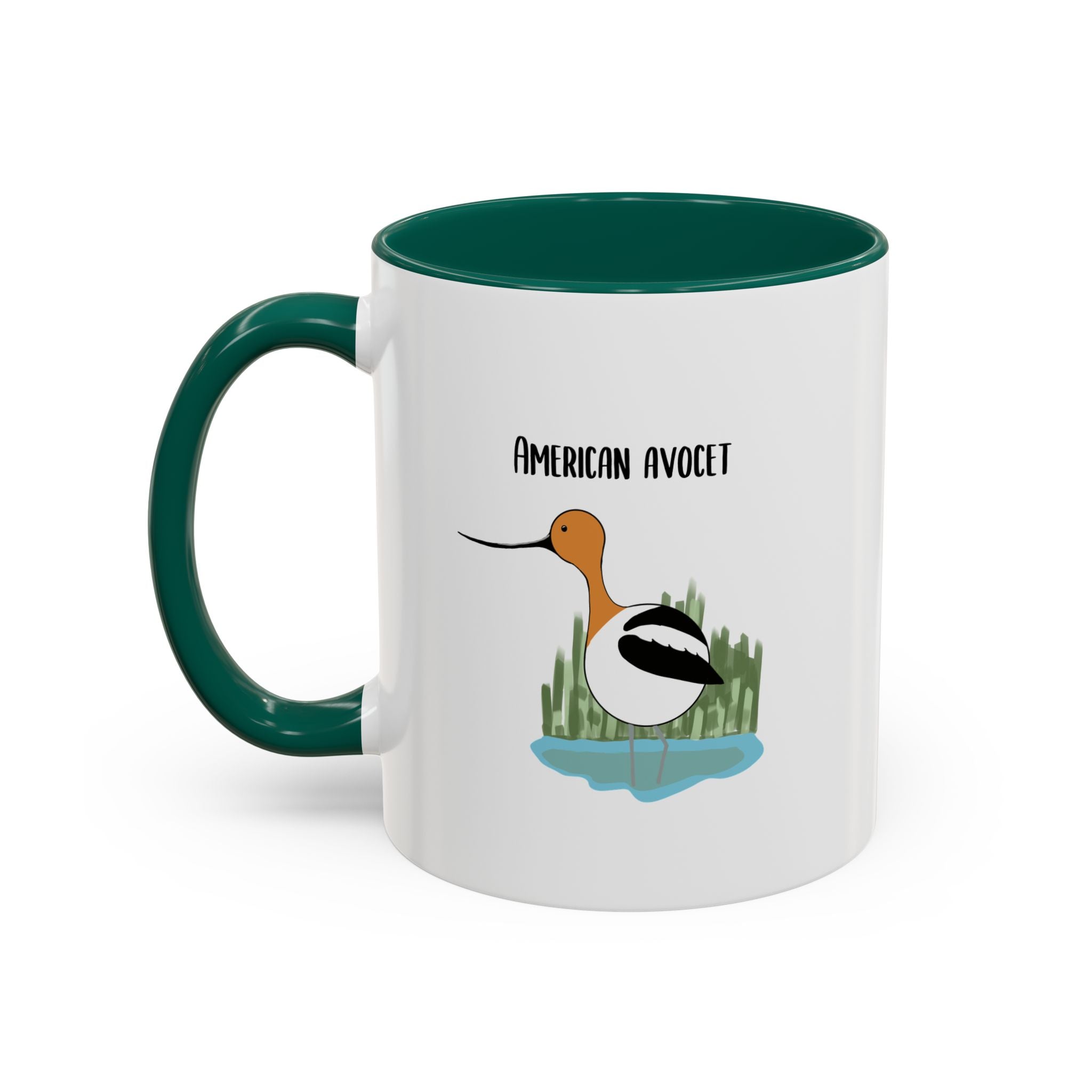 American Avocet Coffee Mug — Colorful Bird Illustration (11oz, 15oz)