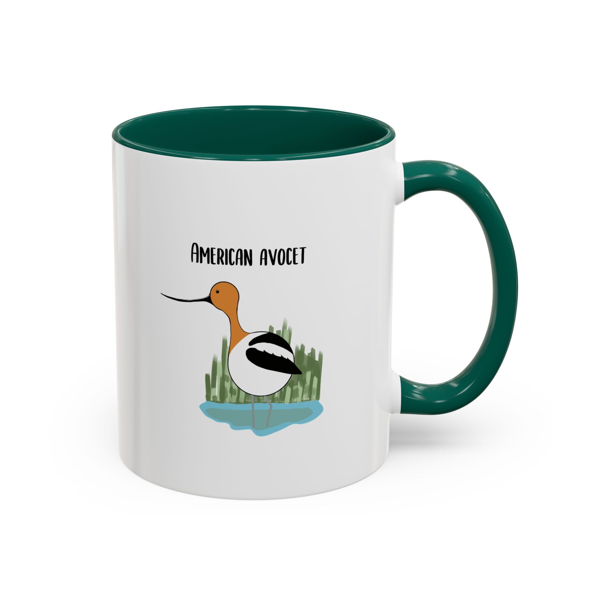 American Avocet Coffee Mug — Colorful Bird Illustration (11oz, 15oz)