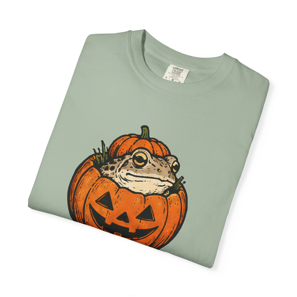Halloween Frog T-Shirt — "Trick or Treefrog" Pumpkin Graphic