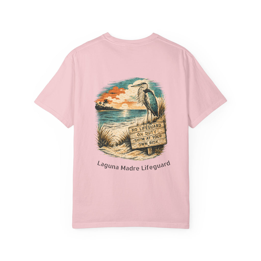 Laguna Madre Lifeguard Heron — 'No Lifeguard on Duty' Vintage Great Blue Heron Graphic