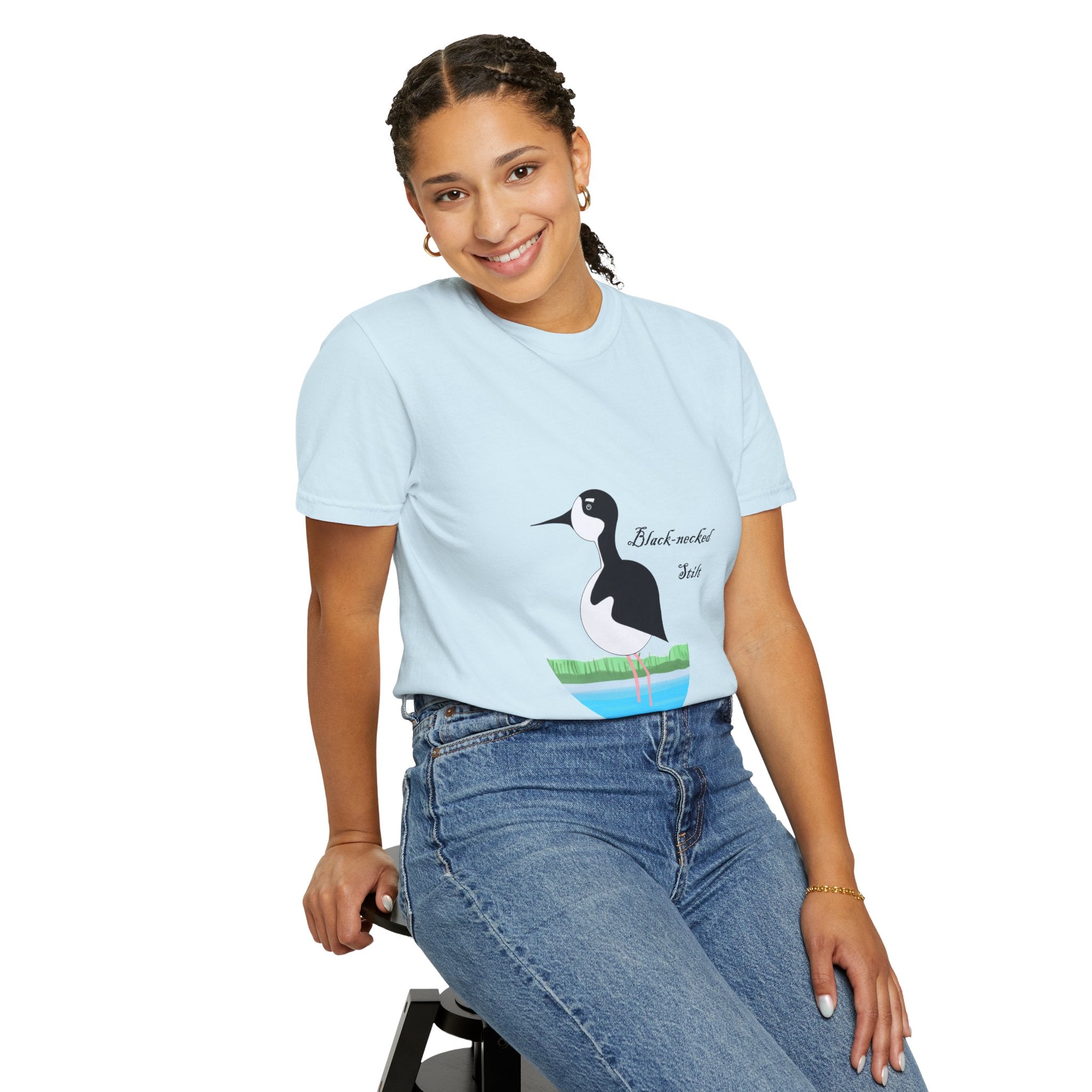 Black-necked Stilt T-Shirt – Birdwatching Nature Tee