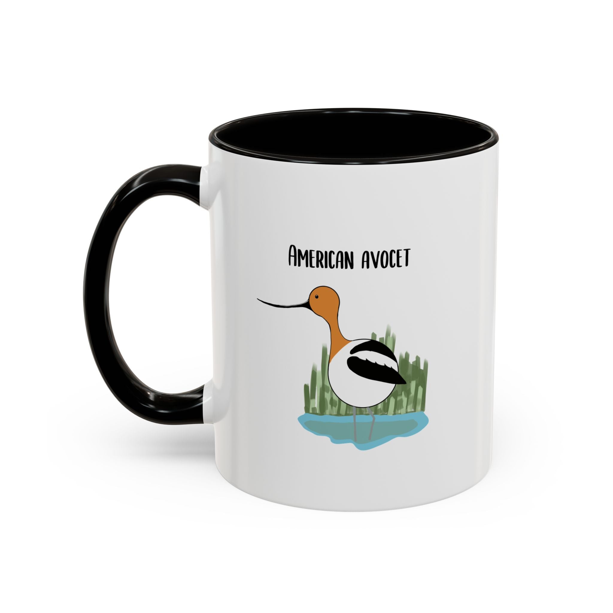 American Avocet Coffee Mug — Colorful Bird Illustration (11oz, 15oz)